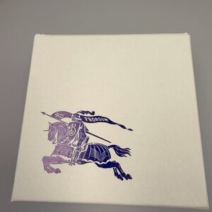 Burberry Cream Box with Purple Knight Logo